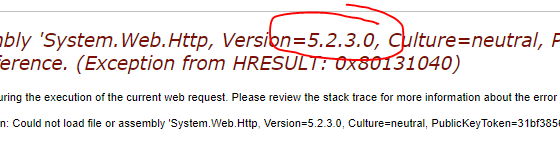 Original article image 3: A Kentico Web API Failure That Came Down to Library Versions