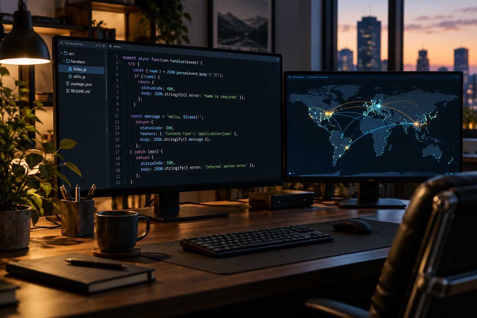 Pembangun memeriksa infrastruktur awan pada skrin