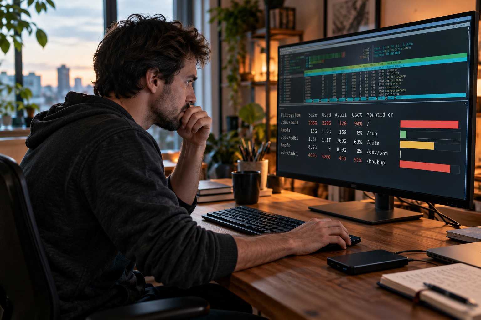 Developer menyiasat penggunaan ruang disk pelayan