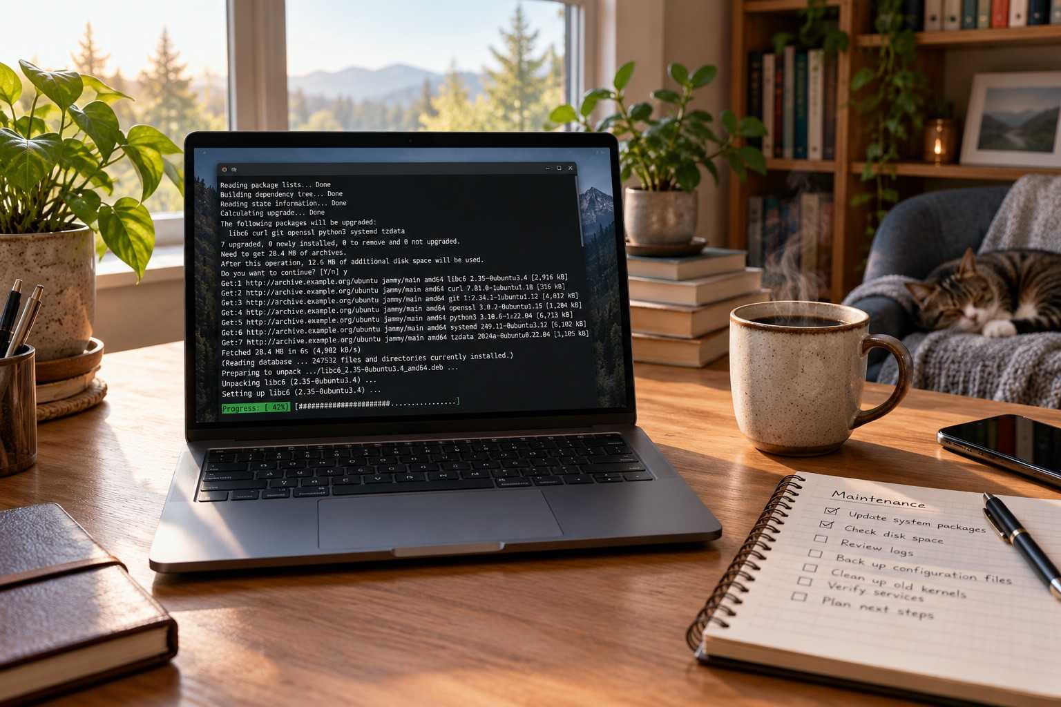 Kemas kini pakej Linux dengan senarai semak